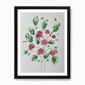 Pink Roses Art Print