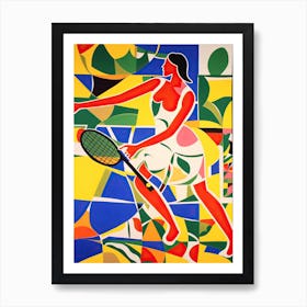 Tennis In The Style Of Matisse 1 Art Print