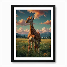 Giraffe 69 Art Print