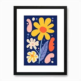 Abstract Flower Painting Art Print