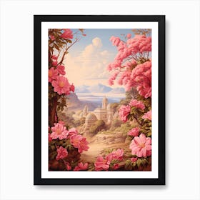 Azalea Flower Victorian Style 3 Art Print