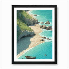 Boat On The Beach 9 Art Print