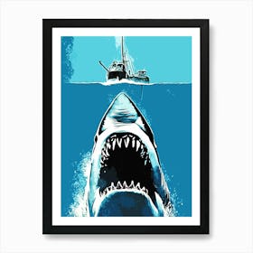 Great White Shark jaws 1 Art Print