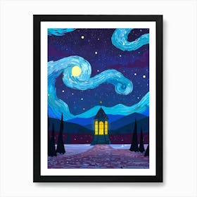 Night Sky With Starry Sky 2 Art Print