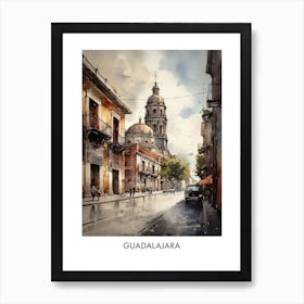 Guadalajara Watercolor 1travel Poster Art Print