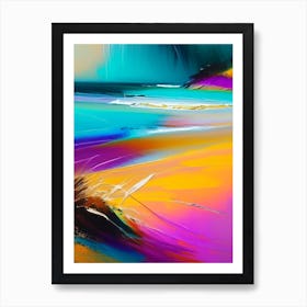 Beach Waterscape Bright Abstract 1 Art Print