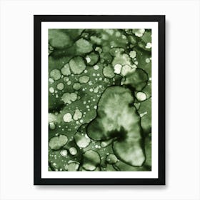 Modern Abstraction In Green Art Print