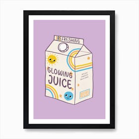 Refreshing Glowing Juice - A Sweet Juice Box Graphic 1 Art Print