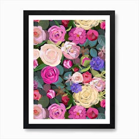 Colorful Roses Art Print