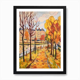 Autumn Gardens Painting Park Of The Palace Of Versailles France Art Print