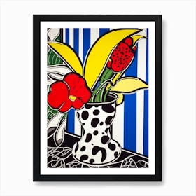 Anthurium Flower Still Life  3 Pop Art Style Art Print