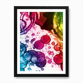 Abstract Watercolor Rainbow 7 Art Print