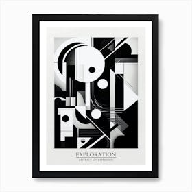 Exploration Abstract Black And White 2 Poster Art Print