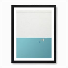 Minimal art Airplane In The Sky Art Print