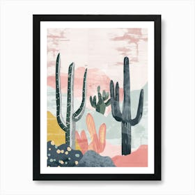 Cactus Desert Canvas Print Art Print