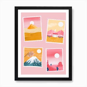 Travelling Stamp Collection  Art Print