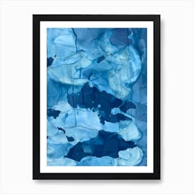 Blue seagreen Cyanotype Print  Art Print