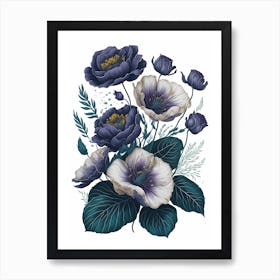 Beutiful Poppy Flowers Painting (35) Art Print