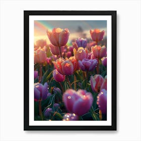 Tulips At Sunset 1 Art Print