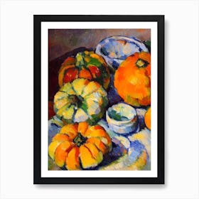 Kabocha Squash 3 Cezanne Style vegetable Art Print