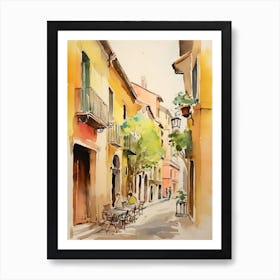 Verona, Italy Watercolour Streets 2 Art Print