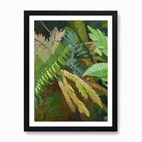 Hay Scented Fern Cézanne Style Art Print