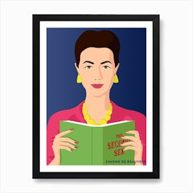 Simone De Beauvoir Art Print