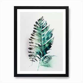 Ghost Fern Watercolour Art Print