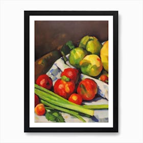 Celery Cezanne Style vegetable Art Print