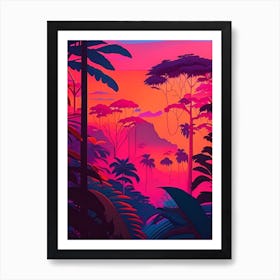 The Amazon Rainforest Sunset Dreamy Landscape Art Print