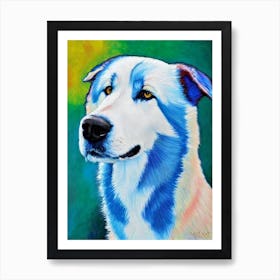 Alaskan Malamute Fauvist Style Dog Art Print