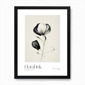 Floral Ink Botanical 2 Art Print