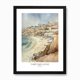 Cabo San Lucas 1 Watercolour Travel Poster Art Print