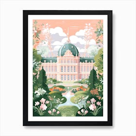 Palace Of Versailles   Versailles, France   Cute Botanical Illustration Travel 0 Art Print