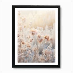 Frosty Botanical Daphne 3 Art Print