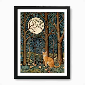 William Morris Cat In The Woods 1 Art Print