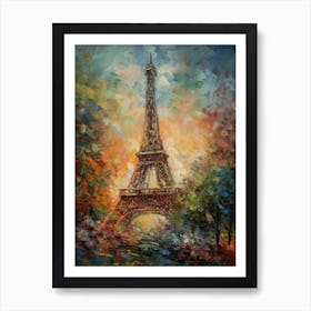 Eiffel Tower Paris France Monet Style 5 Art Print