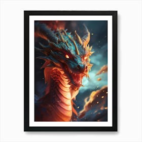 Dragon Hd Wallpaper Art Print