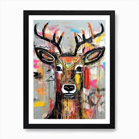 Deer 64 Neo-expressionism Art Print