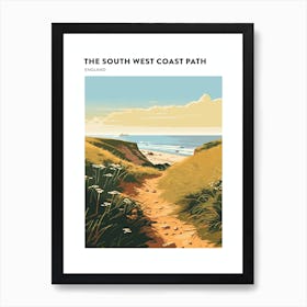 The South West Coast Path England 2 Hiking Trail Landscape Poster Art Print