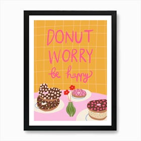 Donut Worry Be Happy Poster