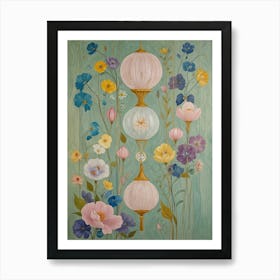 Floral Lantern Art Print