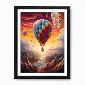 Air balloon Surreal Art 1 Art Print