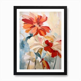 Fall Flower Painting Gerbera Daisy 4 Art Print