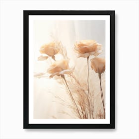 Boho Dried Flowers Rose 12 Art Print