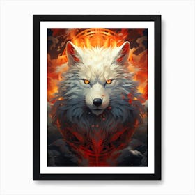 White Wolf Art Print