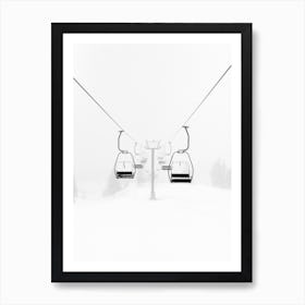 Ski Lift in Winter Wonderland Art Print