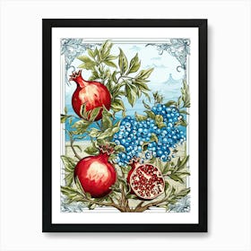 Pomegranate Illustration 1 Affiche