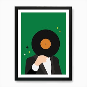 Record portrait vintage Art Print