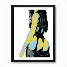 Abstract Geometric Sexy Woman (84) Art Print